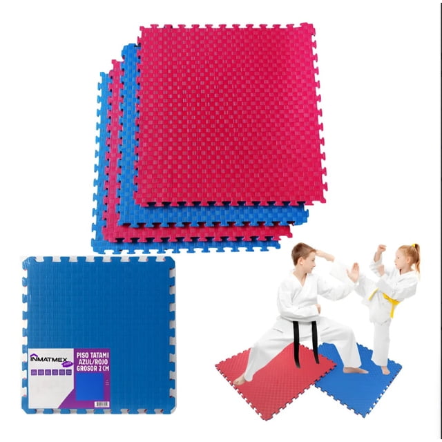 TATAMI PISO TAPETE DE GIMNASIO BICOLOR 5M2 INMATMEX