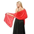 thumbnail image 3 of FEIFLY Women Elegant Satin Evening Wrap Shawl For Soft Party Wear Formal Dinner Lightweight Dressy Cover Up Holiday Female Solid Color Sundress, 3 of 3