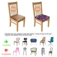 thumbnail image 5 of Colorful Tie Dye Pattern Seat Covers for Dining Room Chairs Set Of 4,Stretch Printed Washable Chair Seat Cover with Elastic Ties and Button,Removable Waterproof Couch Cushion Covers, 5 of 6