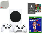 Microsoft Xbox Series S 512GB All-Digital Video Game Console with Extra Wireless Controller - Robot White - NBA 2K21, 3-Month Game Pass Ultimate and Microfiber Cleaning Cloth