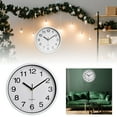 thumbnail image 7 of Silent Wall Clock Non Ticking, 9.84 Inch Wall Clocks Battery Operated, Small Analog Clock for Bedroom Home Office Kitchen Bathroom, Easy to Read(White), 7 of 7