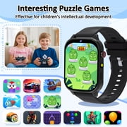 SZBXD Smart Watch for Kids, Boys Girls Kids Smart Watch with 18 Puzzle Games 6 Languages Camera Music Video Player Pedometer Torch Educational Toys,Birthday Gifts for Children 4+ Years(Black)