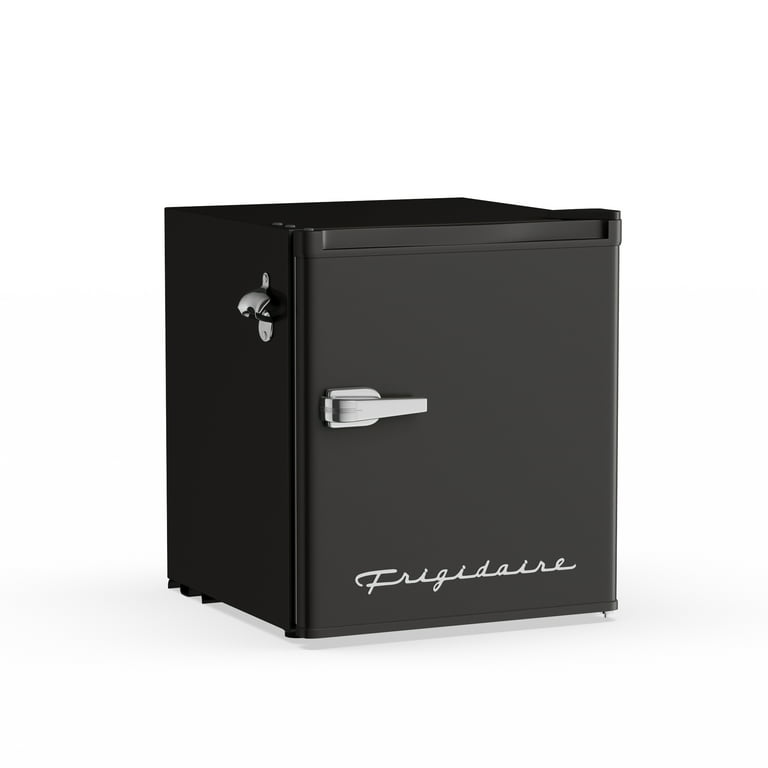Frigidaire, 1.6 Cu ft Retro Dry Erase Compact Refrigerator With Side Bottle  Opener, (EFR177), Black 