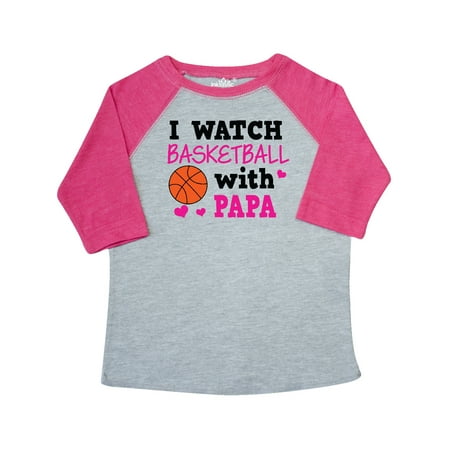 

Inktastic I Watch Basketball with Papa Gift Toddler Boy or Toddler Girl T-Shirt