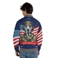 thumbnail image 5 of Happy Father's Day Honoring Veterans Dalmatian in Army Uniform All Over Print 3D Baseball Jacket Dog Lover Bomber Jacket Softball - 13007, 5 of 6