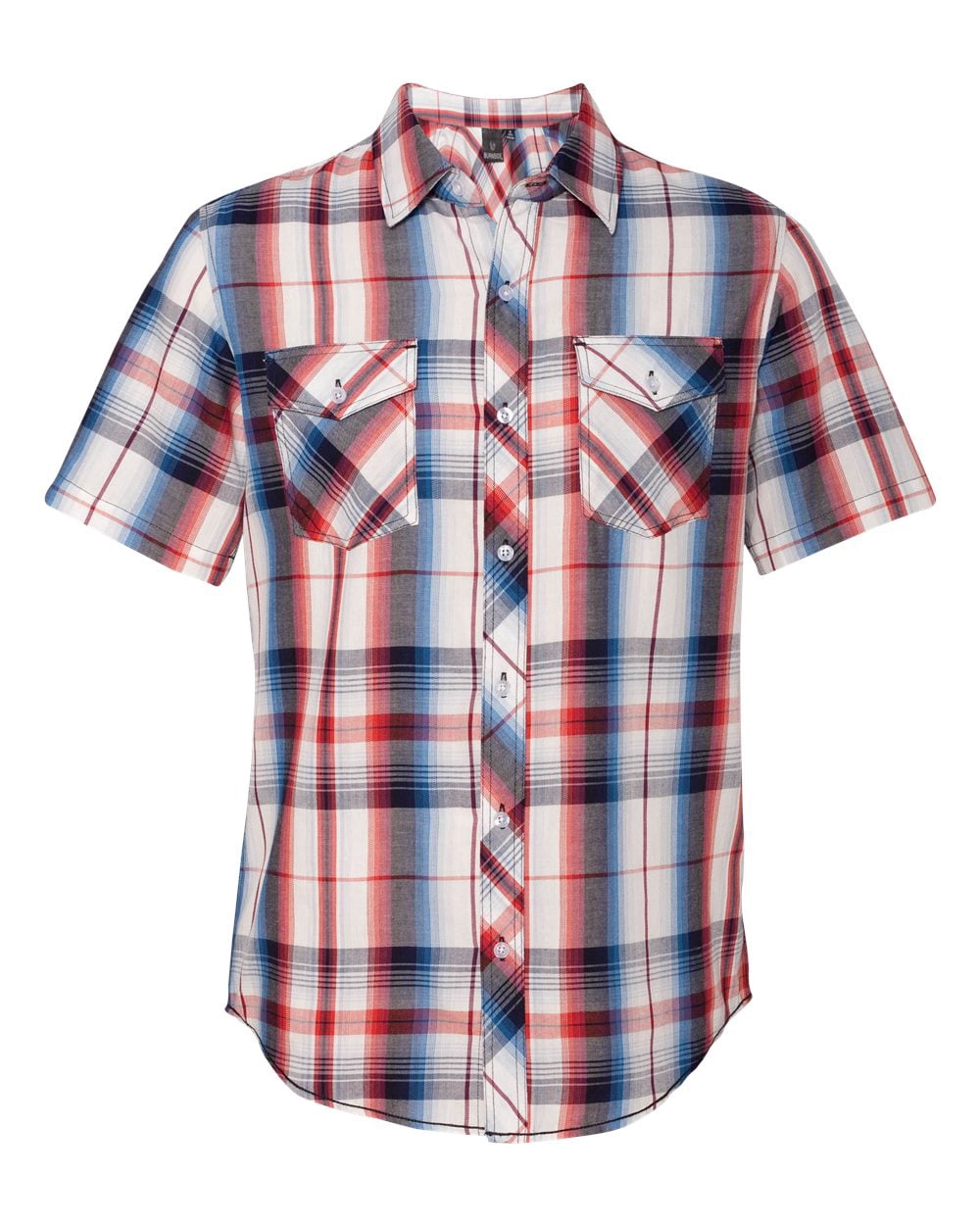 9202 Men's Plaid Short Sleeve Shirt 