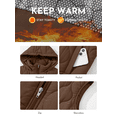 thumbnail image 6 of SHEWIN Womens Full Zipper Puffer Vest Drawstring Hooded Jackets Sleeveless Long Quilted Coat with Pockets White, 6 of 8
