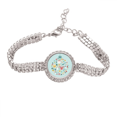 thumbnail image 1 of mas Santa Claus Elk Tree Blue Tennis Chain Anklet Bracelet Diamond Jewelry, 1 of 3