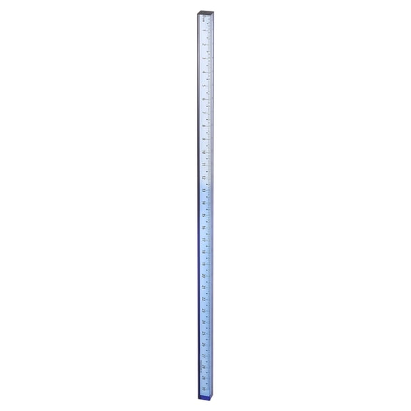 Uxcell Acrylic Clear Straight Rulers 30cm Metric Transparent Gradient Three-Dimensional Plastic Ruler Square Cube Measuring Tool for Classroom Office, Blue-Gray