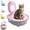Pink, variant on Cat Toilet Training Kit, Portable Litter Box with Flushable Odor Control Splash-Resistant Design, Large Thickened PP Semi-Enclosed Tray for Kittens Cats Home (Yellow)