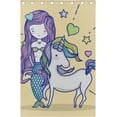 thumbnail image 5 of Coolnut Window Curtain Panels Mermaid with Unicorn Grommet Top Room Darkening Thermal Insulated Blackout Window Treatment Drapes 2 Panels W55 x L84 In, 5 of 6