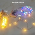 thumbnail image 3 of Hongchun 1 set Fairy String Lights battery Powered:10m 100LEDs Christmas Lights with Remote Control, Rope Lights for Indoor Outdoor Xmas Tree Decoration, 3 of 5