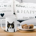 thumbnail image 5 of WIRESTER 11 Oz Ceramic Tea Cup Coffee Mug, Moustached Tuxedo Cat, 5 of 7