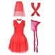 thumbnail image 5 of Disfraz de novia para mujer, vestido de novia rojo para fiestas temáticas, festivales M, 5 of 9
