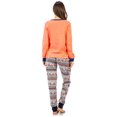thumbnail image 2 of Ashford & Brooks Women's Cotton Henley with Sweater Fleece Pants Pajama Set - Coral Grey - Large, 2 of 3