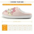 thumbnail image 2 of Kids Slippers Kuromi And My Melody House Slippers Warm Soft Plush Slipper Anti-Slip Winter Fluffy House Shoes for Boys Girls, 2 of 7