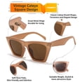 thumbnail image 2 of Gafas de sol FEISEDY Trendy Vintage Square Cat Eye UV400 B2473, 2 of 9