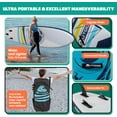 thumbnail image 5 of Outdoor Crusier Inflatable Stand Up Paddle Board, Ultra Portable & Lightweight, Wide Stable Non-Slip Design, Complete SUP Accessories, High-Quality Drop-Stitch Material, 5 of 7
