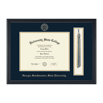 Framerly - GSW Tassel Diploma Frame with Navy and Gold Mat