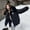 Blue, variant on Women Oversized Puffer Jacket Hooded Warm Winter Coat Thick Quilted Zip Up Outerwear Flannel Thermal Coat Polar Soft Fleece Casual Loose Fit Streetwear with Pockets