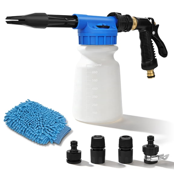 OHHANI Foam Cannon Adjustable Pressure Washer Foam Cannon, Professional Car Wash Gun, Nozzle Accessories,  for Car Washing and House Cleaning, Blue