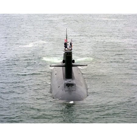 LAMINATED POSTER A bow view of the Japanese Maritime Self-Defense Force submarine Mochishio (SS-574) arriving in port Poster Print 24 x