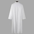 thumbnail image 6 of Mens Shirts,Loose Fit Hui Robe Arab Middle Clothing Stand Collar Round Neck Long Shirt Traditional Comfort Wear,Mens Golf Shirt,2XL,White, 6 of 8