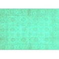 thumbnail image 1 of Ahgly Company Indoor Rectangle Oriental Turquoise Blue Modern Area Rugs, 6' x 9', 1 of 4