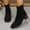 Black, variant on Viluyesy Womens Mid-Calf Boots, Back Zipper Chunky Heels Pointed Toe Fashion Suede Dress Boots Black