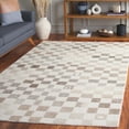 thumbnail image 2 of SAFAVIEH Ebony Hank Checkered Area Rug, Natural/Beige, 6' x 6' Square, 2 of 7