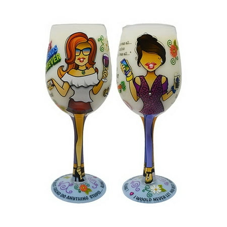 95 and Sunny WGBESTFRIENDS Wine Glass Best (Best White Wine For Wedding)