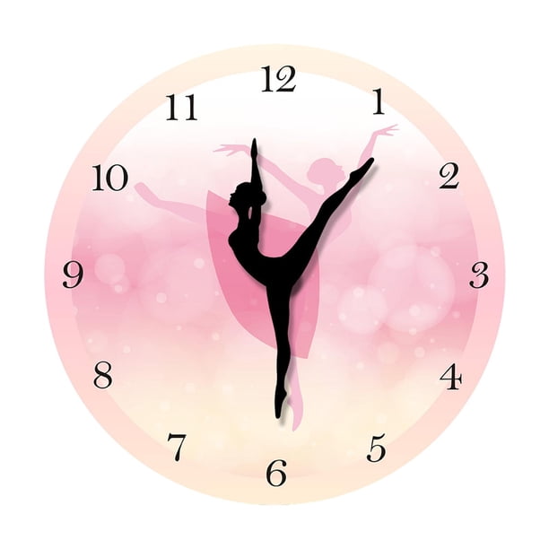 Reloj de pared de chica de 12 pulgadas, arte de pared, Material acrílico, silencioso, sin tic-tac, para decoración del hogar, oficina, regalo