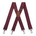 thumbnail image 3 of SGFCWSX Men's X-Back Suspenders, Elastic 4-Clip Adjustable Formal Casual Wine, 3 of 3