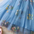 thumbnail image 6 of NIEWTR Toddler Baby Girl Tutu Tulle Butterfly Wings Dress Star Print Square Neck Sleeveless Layered Tulle Dress Xmas Photoshoot Size 0-5Y(A08-Blue,6-12 Months), 6 of 8