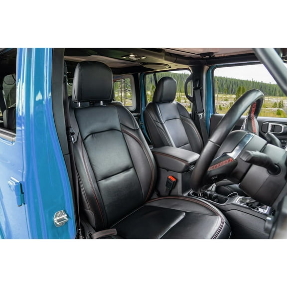 For Jeep Wrangler JL 4DR 2018-2023 21 Front & Rear Upholstery Seat Covers Black