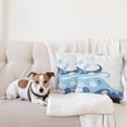 thumbnail image 4 of Ambesonne Ocean Throw Pillow Cover 2 Pack, Deep Sealife Creatures, 24", Navy Blue Aqua and White, 4 of 7