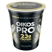Oikos Pro 23g Protein, Vanilla Yogurt Cultured Dairy Product Tub, 32 oz