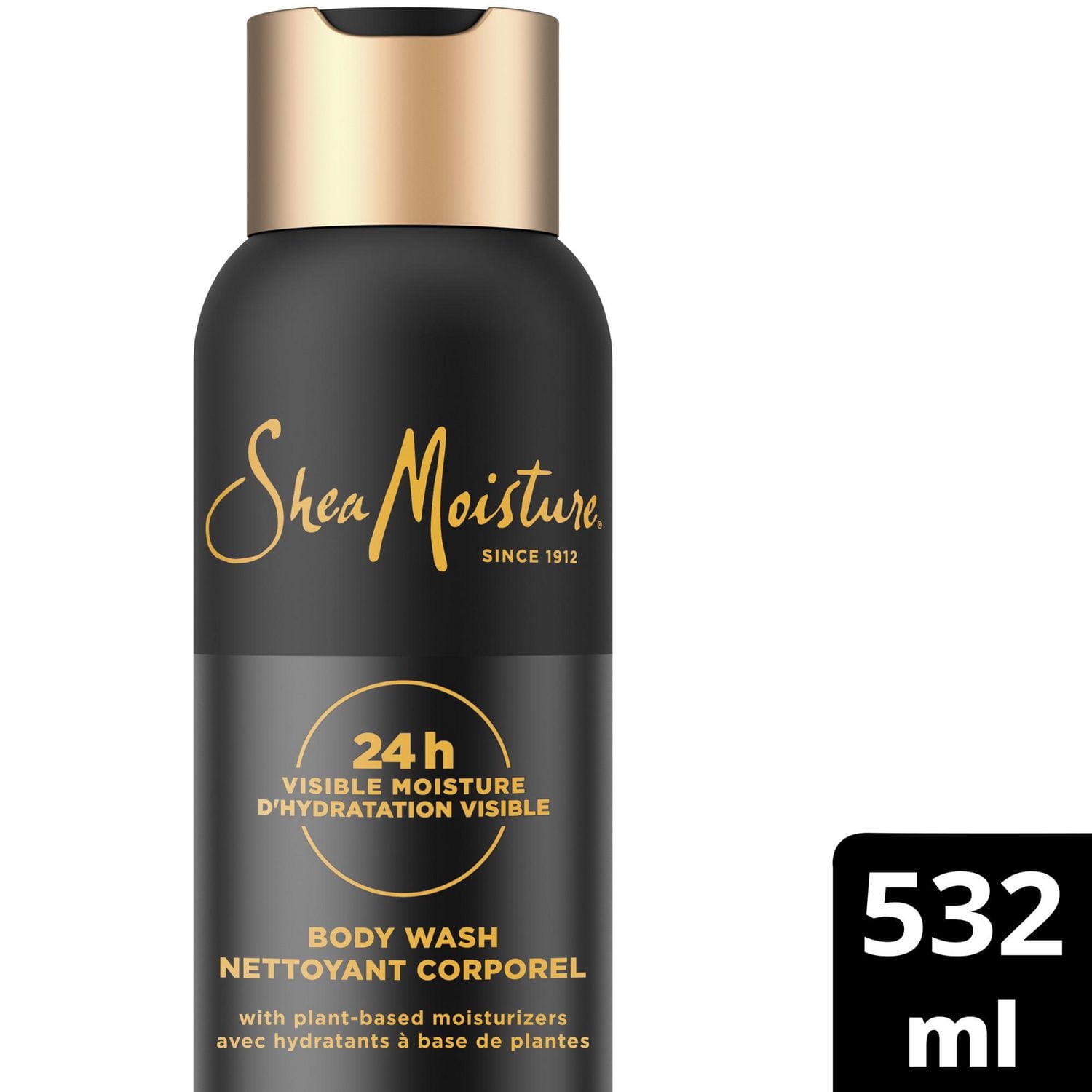 SheaMoisture Nettoyant Corporel apaisant et clarifiant, au Savon Noir Africain pour une hydratation visible de 24 heures, pour une peau saine et éclatante 532mL