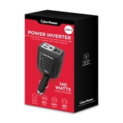 CyberPower M140BUC 140W Power Inverter - 1 AC Outlet, USB-C & USB-A Ports, Black
