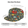 thumbnail image 6 of Gaeub Cute Animal Forest Flat Bill Snapback Hats Baseball Caps with Adjustable for Running Workouts and Outdoor Activities, 6 of 9