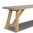 thumbnail image 5 of Grain Wood Furniture Cascais Solid Wood Bench with Farmhouse Base in Blonde Oak Top and Base, 5 of 5