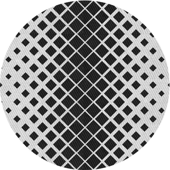 Ahgly Company Indoor Round Patterned Gray Brown Area Rugs, 8' Round