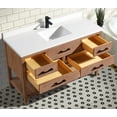 thumbnail image 3 of Ari Kitchen & Bath Betty 55" Solid Wood Bathroom Vanity in Weathered Brown, 3 of 8