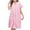 #0018-Pink, variant on Ailaofu Womens Terry Home Cloth Bathrobe Short Sleeve Tie Waist Spa Hotel Dressing Gown Short Soft Plush Robes