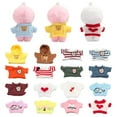 thumbnail image 6 of Cute Home Decoration Hoodie Yellow Duck Overalls Animal Dolls Plush Toy Clothes Kids Toys Dolls Accessories Sweater 3, 6 of 8