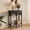 Black, variant on HUANG 28" Retro 2-Tier Console Table with Storage Shelf, Entryway Sofa Table with Roman-Style Legs for Living Room, Hallway, Brown