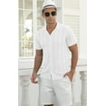 thumbnail image 4 of Iceglad Mens Casual Button Down Shirt Summer Short Sleeve Cuban Vacation Beach Shirts, 4 of 12