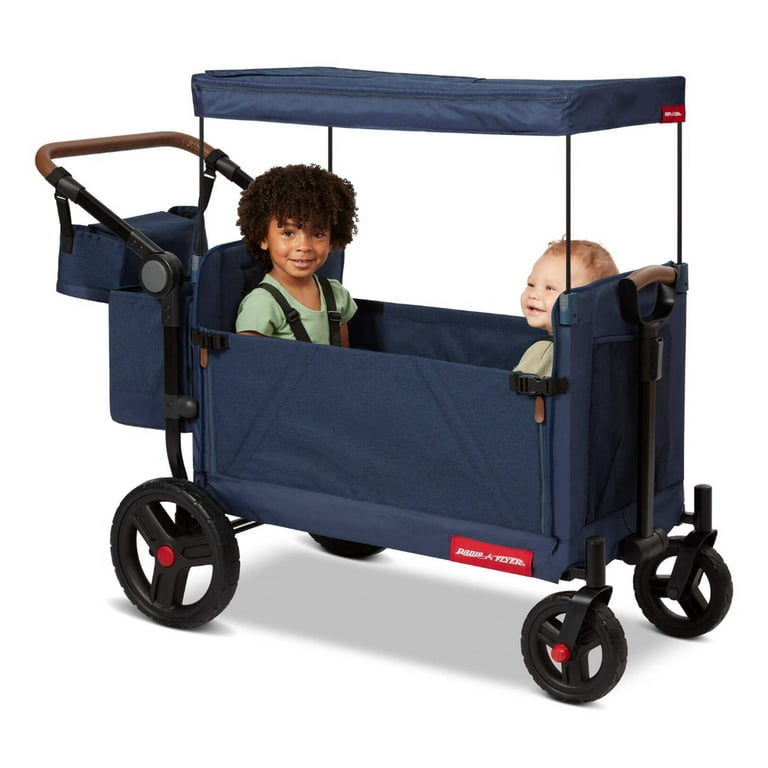 Radio Flyer Atlas Stroll 'N Wagon, Toddler Seats, Canopy, Storage