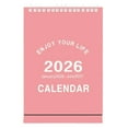 thumbnail image 2 of Small Desk Calendar 2026, Mini Calendar 2026, Stand up Desk Calendar, 3.9x6.1Inch Standing Flip Calendar, 1Pcs Modern Design Calendar Organizer, 2026.1-2027.6 Calendar Pink, 2 of 9