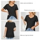 thumbnail image 5 of Camiseta de manga corta NikouMX cuello en V para mujer Artesanía excepcional, 5 of 6